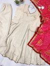 LG 1970 Chinon With  Lace On Border And Latkan On Back Side Dori Gown With Bottom Dupatta Online Wholesale